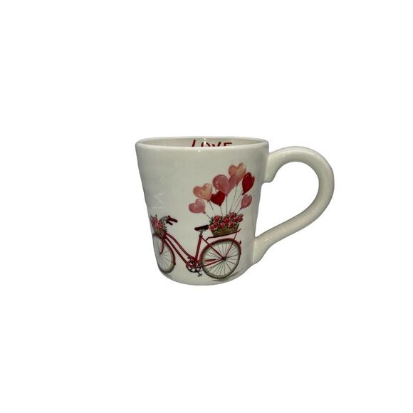 Maxcera Valentines Bicycles and Balloons Mug - Picture 1 of 2